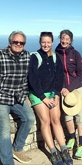 Bernard Eichi Moffroid ('59) with spouse and daughter, in Cape Town, South Africa 