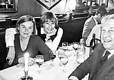 LEFT: Elisabeth (Laporte) Berard ('64); MIDDLE: Genevive (Cerisoles) Edis ('64); RIGHT: Antoine Comte ('64) at dinner in 2016 [click on archives file below for a higher resolution photo] 