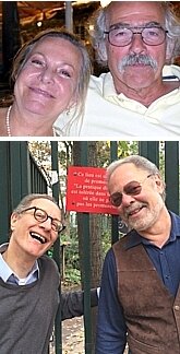 TOP: Patricia Hesse ('66) and Paul Oppenheim ('66); BOTTOM: Gary Marton ('66-left) and Roger Liwer ('68)