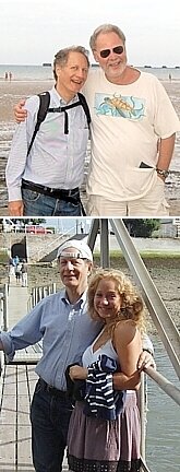 TOP: Gary Marton ('66 -left) & Roger Liwer ('68); BOTTOM: Gary and daughter Danielle