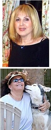 TOP: Maguy Michele Barchichat ('69); BOTTOM: Sylvie Damien ('69) and her beloved 'Molly'