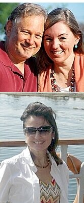 TOP: Pierre Erville ('72) and spouse Kathleen; BOTTOM: Nahed Ghorbal ('72)