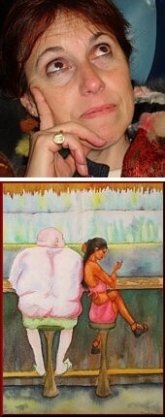 Nadia Kondratiev ('74) and one of her paintings