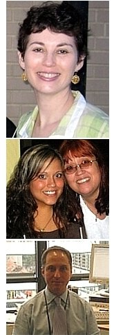 Top: Elizabeth Wishnick ('79); MIDDLE: Tatiana Ceccatto ('79) and her daughter Katie; BOTTOM:  Ignacio Prez Caldentey ('79)