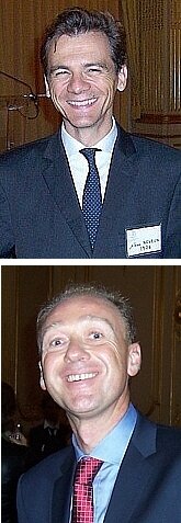 TOP: Alban Neveux ('81); BOTTOM: Antoine Delcourt, both at the October 5, 2011 reunion in Paris, organized by the LFNY