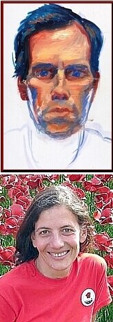 TOP: Roger de Montebello ('82 - self portrait); BOTTOM: Elena Gattinara ('82) 