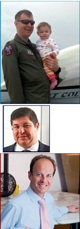 TOP: Pierre Oury ('85) and daughter Jacqueline; MIDDLE: James Lasry ('85); BOTTOM: Nicolas Manset ('85)