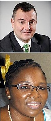 TOP: Laurent Duveau ('86); BOTTOM: Kadiatou Ciss Abbassi ('86)