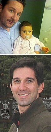 TOP: Marcel Faivet ('91) and daughter Zo; BOTTOM: Eddie Fathi Attiyeh ('91)