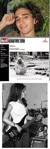 TOP & MIDDLE: Olivier Donadieu ('02) and one his photos selected for the Paris Match contest; BOTTOM: Elektra Carras ('02)