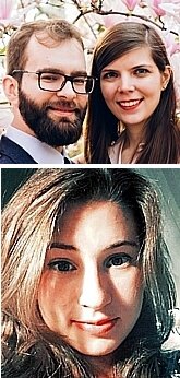 TOP: Sophie Riemenschneider ('09) and spouse Ryan; BOTTOM: Daisy Soderberg-Rivkin ('09)