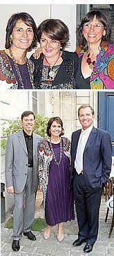 At 30 year reunion in Paris: TOP (left to right): Juliette Feeney, Carole Leprette & Nathalie Girod; BOTTOM: Daniel Lefloch, Juliette Feeney, et Guido Van Hauwermeiren (all '80)