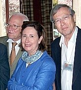 Left to right: Gabriel de Brard (spouse of Madeleine (Barraud) de Brard ('62), Nicole (Herv) de Montmorin ('61), and Bernard