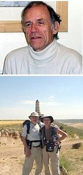 TOP: Jean Noel Pettit ('62); BOTTOM: Madeleine (Barraud) de Brard avec son mari Gabriel, sur le chemin de Saint Jacques