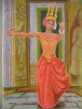 Cambodian dancer  (pastel)  by Nadia Kondratiev-Popov ('74)