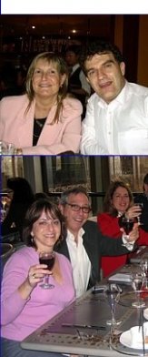 TOP: Anne Christine (Beaume) Jullien and husband Francois, in Shanghai; BOTTOM: Butch Kaplan with family at Tour Eiffel