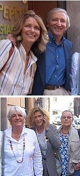 Class reunion in Rome: TOP: Lisa (Freymann) Wassong & Vittorio Plaja; BOTTOM (left to right): Liliane Frizzole, Ludina Barzini,